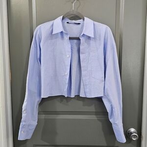 ZARA | Cropped Button Down